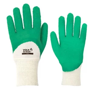 Luva de Proteção Green Volk Látex Corrugado