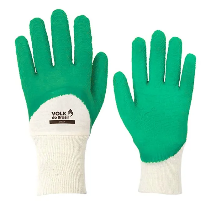 Luva de Proteção Green Volk Látex Corrugado